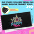 Thick Rubber Bar Mat with Fluorescent Pattern, Non-Slip Black Spill Mat for Home Bar, Kitchen, and Restaurants (1 Pcs,