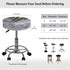 Sellikakes 12-14 Inches Set 2-Grey Round Bar Stool Seat Cover Cushion with Marble Rose Pattern Round Chair Covers