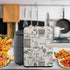 Dust-Proof Air Fryer Cover, Kitchen Small Appliance Cover with Top Handle and Pockets, Washable, Coffee Beige White