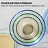 Pyrex Colors (3-Pack) Sculpted Tinted Unlidded Glass Mixing Bowls, Nesting Space Saving Set for Prepping, Baking