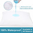 NTBAY 4 Pack Zippered Waterproof Pillow Protectors, Super Soft Quiet Zip Pillow Cases 20x26 Inches Jersey Pure White