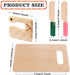 4 Pcs Wooden Kids Knives Cooking Utensils, Safe Knives with Rectangle Cutting Board for Kitchen Cooking