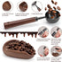 Dazzleimart 3pcs Set Coffee Bean Dosing Cup with Gift Box, Dosing Walnut Wood Cups Stainless Steel Spoon Portable Spray