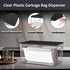 2 Pack COAZEX Trash Bag Holder Under Sink Stackable, Plastic Garbage Bag Dispenser with Lid, Trash Bag Storage