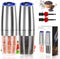 Gravity Electric Salt and Pepper Grinder Set, Adjustable Coarseness, Automatic Shakers Mill