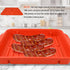 Double Microwave Bacon Cooker/Tray with Splatter Lid, Safe and Easy Clean Kitchen Tool (Red)