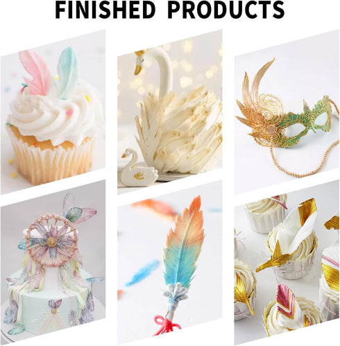 3D Small Feather Shape Silicone Cake Mold, Chocolate Soap DIY Baking - 3.4"