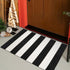 LEEVAN Black and White Rug 2X3, Washable Black Door Mat Cotton Woven Front Porch Rug, Layered Door Mats Outdoor Welcome Indoor Door Mat, Farmhouse Go Away Door Mat Door Mat Indoor Entrance Rug by LEEVAN