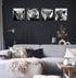 DJSYLIFE Highland Cow Wall Art - Black and White Cow Pictures, Modern Rustic Decor for Bedroom or Office