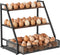 Wolera 3-Tier Wooden Fresh Egg Holder Countertop With Basket for 36+90 Eggs, Storage