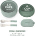 Bentgo Bowl, Insulated Leak-Resistant Bowl with Collapsible Utensils, BPA-Free, 21.2 oz, Khaki Green