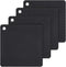 Silicone Trivet Mats Hot Mat, Robust Non Slip Coasters, Heat Resistant Mats (Black)