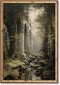 Dark Forest Wall Art 16x24inch, Gothic Landscape Poster and Vintage Castle Canvas Prints No Frame