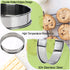 12 Pack 4 Inch Metal English Muffin Rings, Nonstick Pastry Mold, Stainless Steel with Silicone Brush