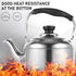 KALLORY 1pc Stainless Steel Teapot, Stainless Steel Tea Kettle Water Kettle Water Boiler Stove Top Camping by KALLORY