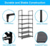 Easyhouse 6 Closet, Tier Metal Structure Free Standing Shoe Rack for Small Space Entryway, Bedroom, Narrow Vertical