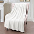 Exclusivo Mezcla Fleece Throw Blanket for Couch - 300GSM Super Soft and Warm, Pure White Cozy Plush Blanket, 50x60