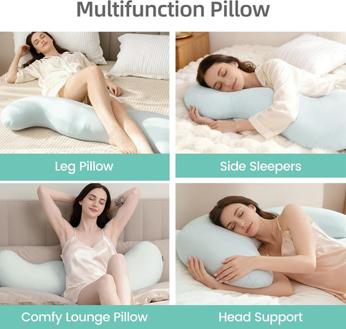 Body Pillows for Adults, Full Body Pillow for Side Sleepers, Long Body Pillow for Bed, Pea Pod Shape Long Pillow