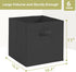 Storage Cubes, 11 Inch Cube Storage Bins, Set of 6, Fabric Foldable Storage Bins With Handles, Closet Storage Organizer Bins, Cubby Clothing Storage Baskets for Shelves, Black by STORAGEIDEAS