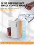Brew,6-12 oz 5.5" Reminder,White,9.45 Inches Single Serve Coffee Maker for K-Cup and Ground Coffee,Fast Brew Sizes One