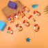 BOXOB 0 1st 2nd 3rd 4th 5th 6th 7th 8th 9th 4) Building Block Puzzle Number Birthday Cake Candles, Multicolor Block