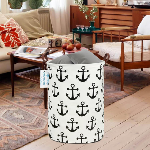 LANGYASHAN Laundry Basket Canvas Fabric Collapsible Organizer for Storage Bin Toy Bins Gift Baskets