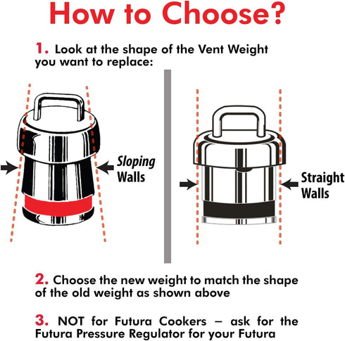 Hawkins Whistle Vent Weight for Stainless Steel and Bigboy Pressure Cooker, 1.5 Liter to 22 Liter