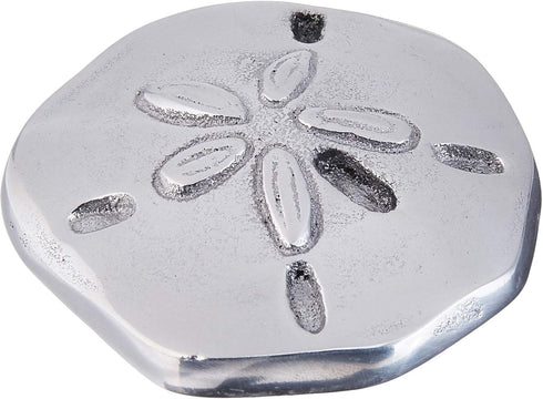 Mariposa Sand Dollar Napkin Weight, Silver, One Size