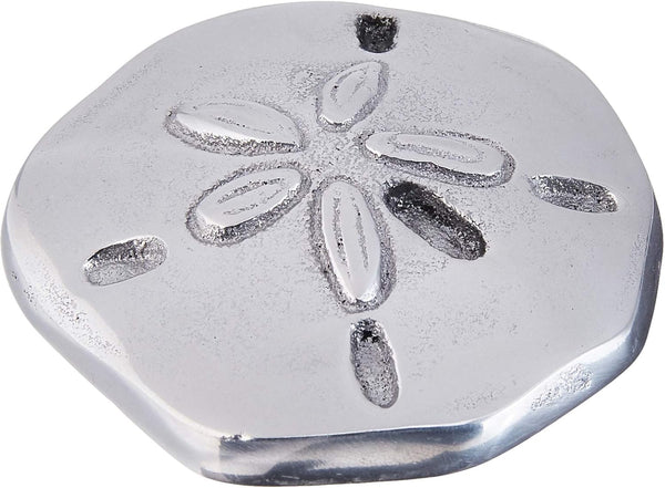 Mariposa Sand Dollar Napkin Weight, Silver, One Size