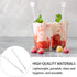 Toyvian 2pcs Glass Stirring Rod, Reusable Coffee Stirring Swizzle Stick with Cherry Blossom Head for Coffee Beverage