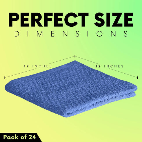 24 Pack 12 12 Inches Elaine Karen Multicolored Body Wash Cloths Cotton Washcloths Cotton wash Cloths for Showering