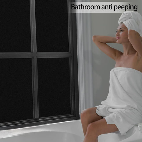 Window Film 17.5" x 78.7" Blackout for Ultimate Privacy and Sun Blocking, Removable Static Cling Film for Home, RVs