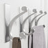 Adhesive Wall Hook for Towel/Coat, Extra Sticky 10LB Stainless Stick on Hanger for Bath or Shower, Matt Silver 4-Pack
