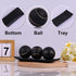 Set, LCCCK Decorative Tray with Balls Black Gold Decor Orbs TV Stand, Coffee Table Centerpiece, Elegant Orbs Decorative