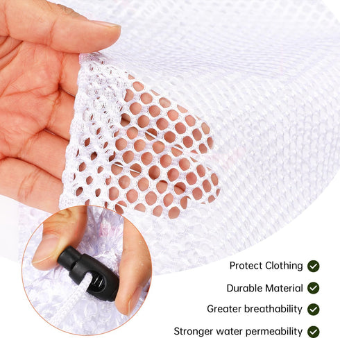 2 Packs Laundry Mesh Bags, Drawstring Net Laundry Bag for Washing Machine, Mesh Wash Bags Laundry Bags, Heavy Duty Dirty Clothes Washing Machine Bag, Travel Washing Bag for Cloths Blouse, Underwear by KALIONE