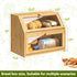 Countertop BMOSU Farmhouse Bread Box for Kitchen Bread box Double Layer Bamboo Wooden Extra Large Capacity Bin Kitchen
