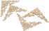 Wood Carved Applique, 4 Pack Decorative Wood Trim, 3.15x3.15inch Unpainted Appliques for Furniture Decor Decal