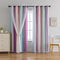 conokata Star Girl and Kids Curtains for Bedroom Rainbow Ombre Double Layer Cute