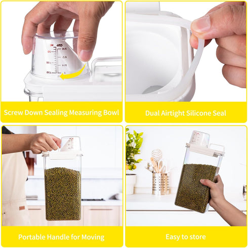 3-4 Lbs (2.4, FrutPunch Rice Container, Rice Storage Container, Tcereal Storage Container, Dog Food Storage Container