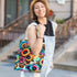 Henhesaha Bee Dragonfly Sunflower Gifts Canvas Tote Bag for Women Girl Christmas Birthday Cute Beach Reusable Grocery