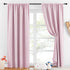 52" 84" 2 NICETOWN Pom Pom Blackout Curtains for Girls Bedroom Boho Pink Window Curtains for Nursery Rod Pocket Thermal