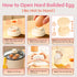 2 1 1 Pack Upgraded in Egg Shell Opener, Hard Boiled Egg Peeler Cracker with Piercer, Cute Egg Separator for Raw Eggs