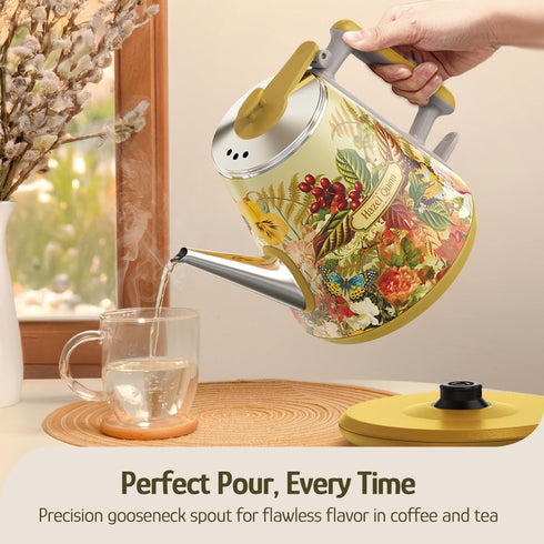 1 34 304 800W Hazel Quinn Retro X Eduardo Recife Collaboration Electric Kettle- Litres / Ounces Retro Small Tea Kettle