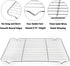 E-far Baking Cooling Rack Set of 2, 16.5"x11.5" Stainless Steel Metal Roasting Cooking Racks for Half Sheet Cookie Pans