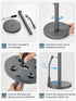 Countertop SMARTAKE Paper Towel Holder, Paper Towel Dispenser Standing Weighted Base Non Slip, Spring Arm for Easy