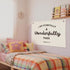 Wheatwin Kids Room Decor - Bible Verse Wall Hanging, 'I am Fearfully and Wonderfully Made' Linen Banner, Canvas