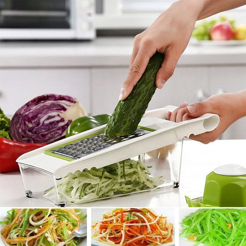 Mandoline Slicer Vegetable Potato Slicer - HaetFire Grater Cutter with 5 Interchangeable Sharp Blades