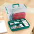 Yesdate 1 Pack Plastic Medicine Storage Kit with Tray, First Aid Storage Box with Handles, Clear Household First Aid