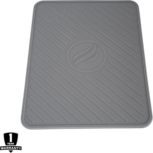 Blackstone 4222 Silicone Large Griddle Spatula Mat, Serving Spoon Drip Pad & Grill Utensil Holder, Heat Resistant, Gray