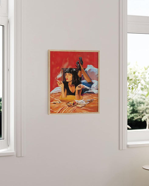 HAUS AND HUES 90s Movie Scene Poster for Room Aesthetic, Retro Wall Art, Noir Film College Decor UNFRAMED (16x20)